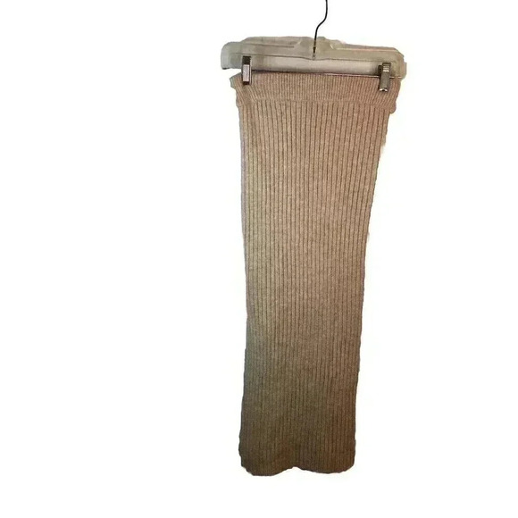 American Eagle Outfitters XS Tan Pull On Maxi Skirt Slit Side NWT MSRP $49.95 - Picture 4 of 8
